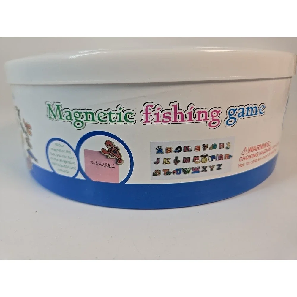 Magnetic Wooden Fishing Game Alphabet & Numbers‎ Fish Catching Montessori